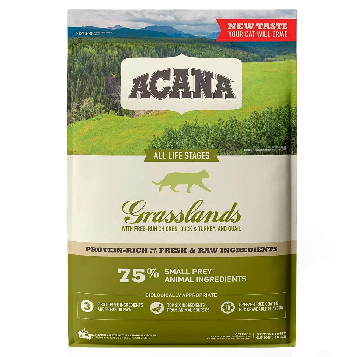 Acana Grasslands Pienso Natural para Gatos 4.5kg Imagen de Acana Grasslands Pienso Natural para Gatos 4.5kg
