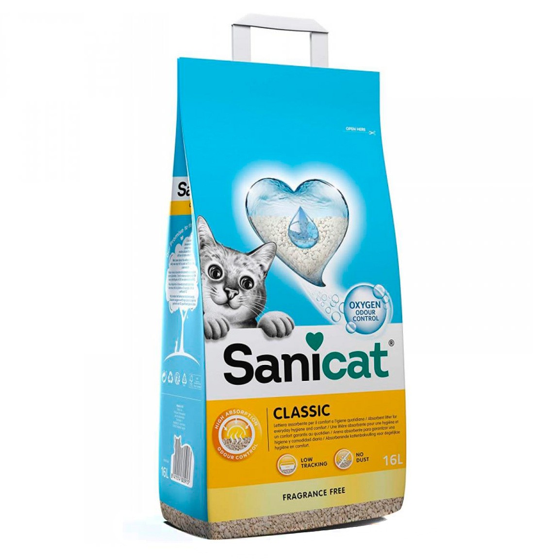 Sanicat Classic sin perfume, arena para gatos 10l Imagen de Sanicat Classic sin perfume, arena para gatos 10l