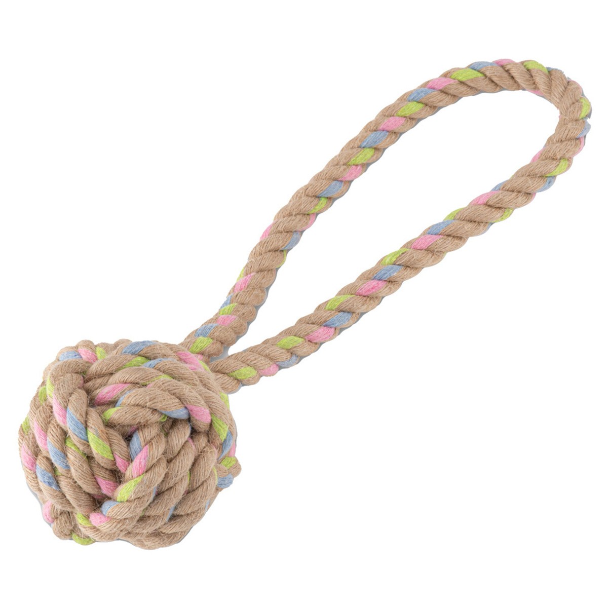 Becorop pelota asa cañamo algodón L 9cm Imagen de Becorop pelota asa cañamo algodón L 9cm