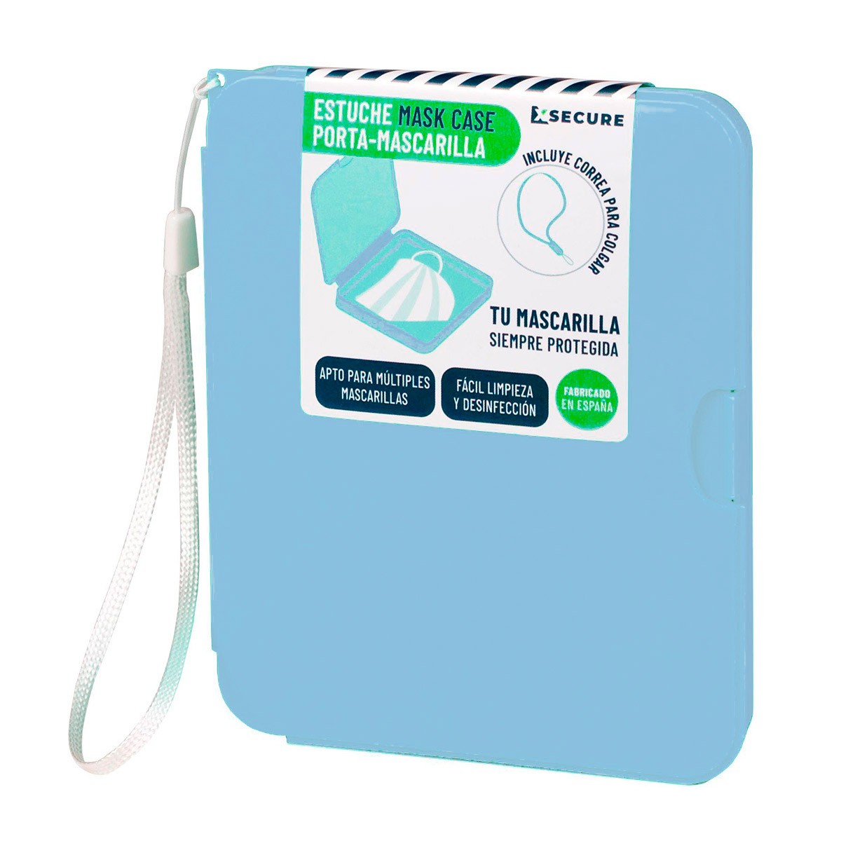 Xsecure Estuche porta mascarillas azul Imagen de Xsecure Estuche porta mascarillas azul