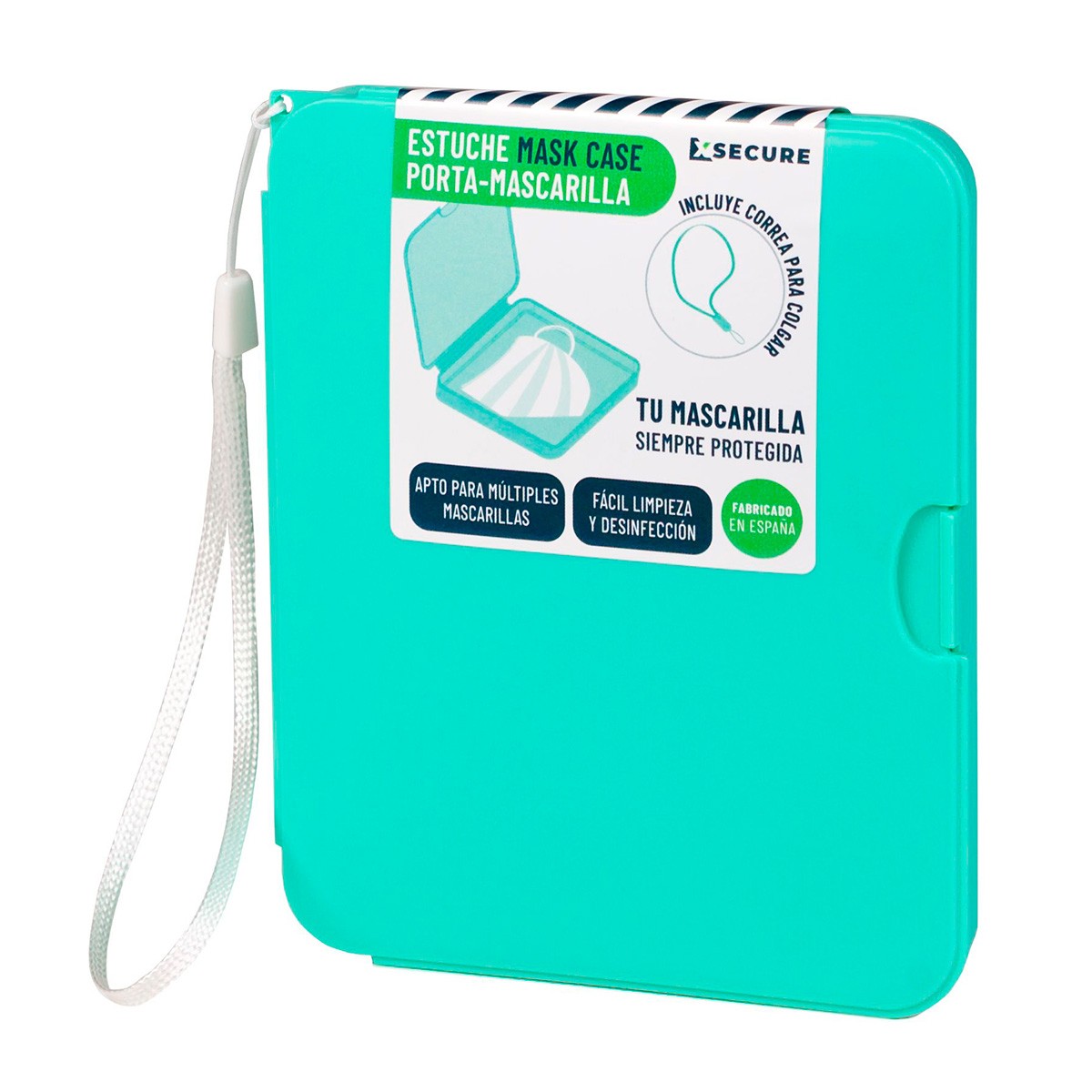Xsecure Estuche porta mascarillas menta Imagen de Xsecure Estuche porta mascarillas menta