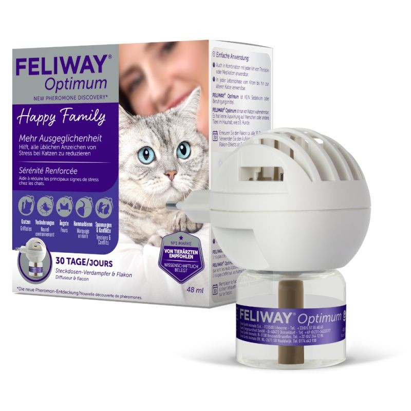 Ceva Feliway optimum difusor + recambio 48ml Imagen de Ceva Feliway optimum difusor + recambio 48ml