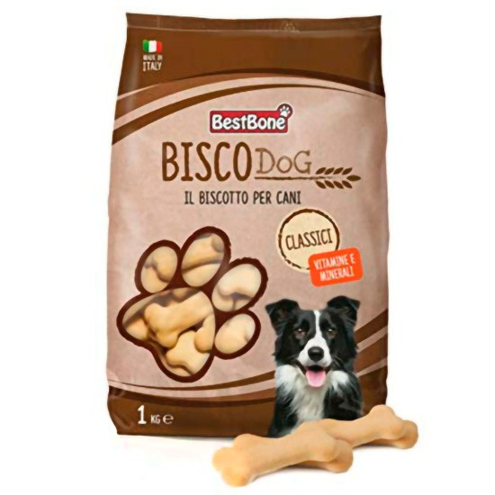 Bestbone Galleta biscodog sabor vainilla 1kg Imagen de Bestbone Galleta biscodog sabor vainilla 1kg