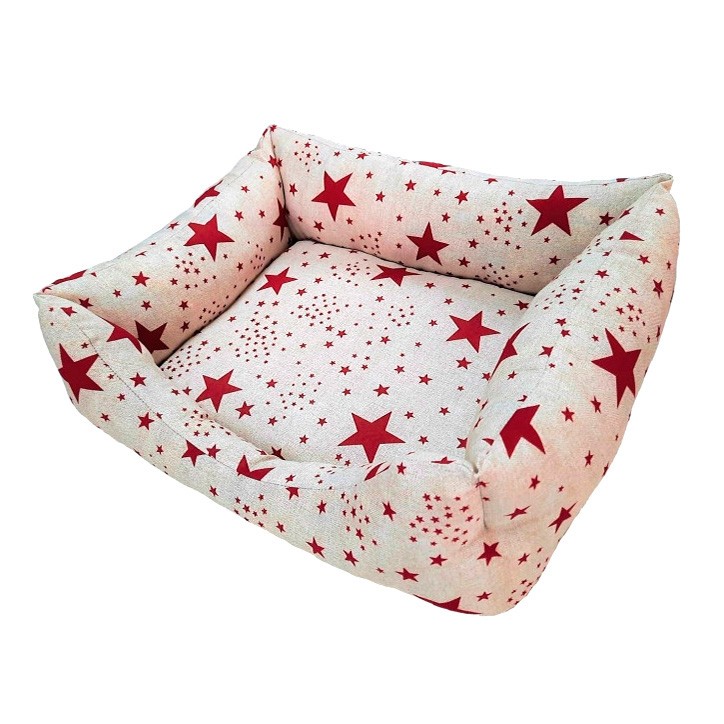 Siesta cama estrellas rojas 70cm Imagen de Siesta cama estrellas rojas 70cm