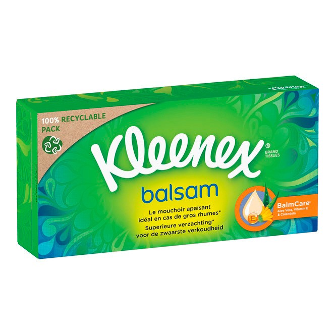 Kleenex Balsam pañuelos 64u Imagen de Kleenex Balsam pañuelos 64u
