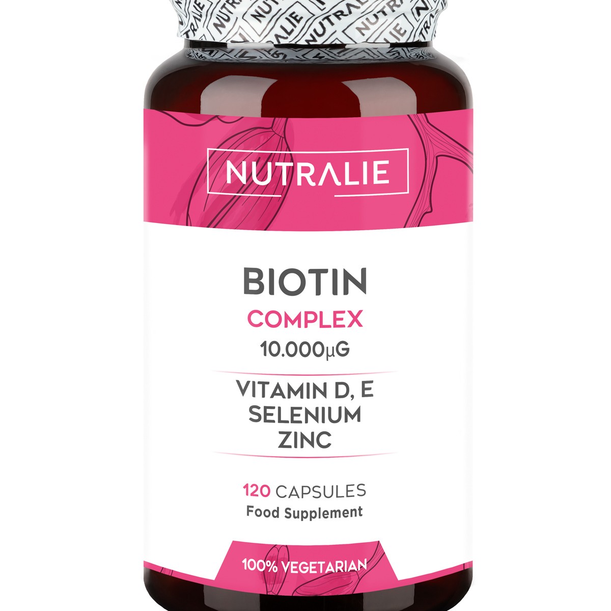 Nutralie biotin complex 120 cápsulas Imagen de Nutralie biotin complex 120 cápsulas