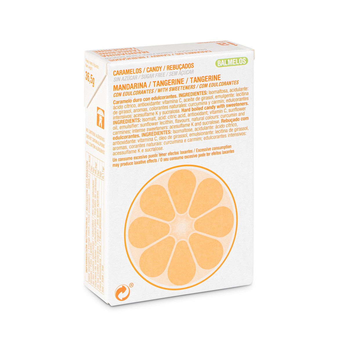 Imagen de Balmelos mandarina cajita sin azúcar