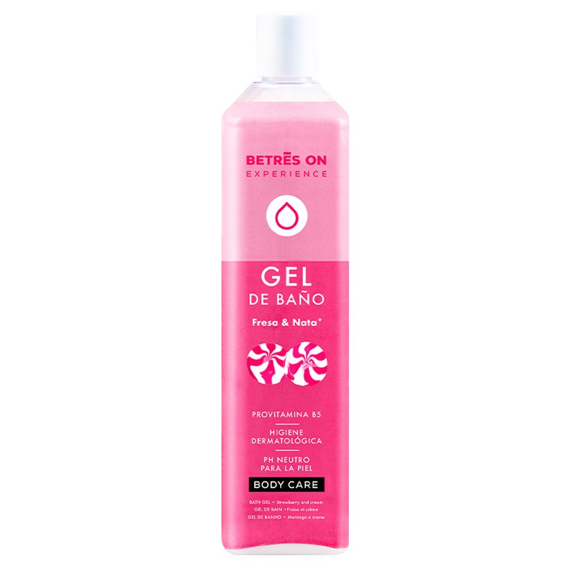 Betres On gel de baño fresa y nata 750ml Imagen de Betres On gel de baño fresa y nata 750ml