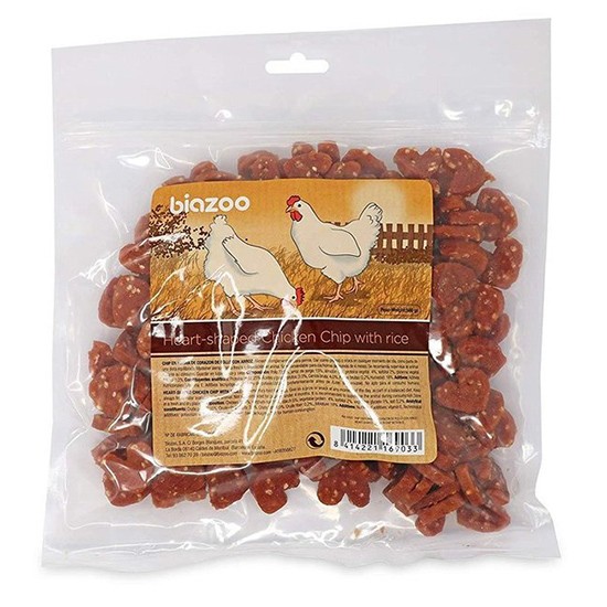 Chips corazon de pollo y arroz 500g Imagen de Chips corazon de pollo y arroz 500g