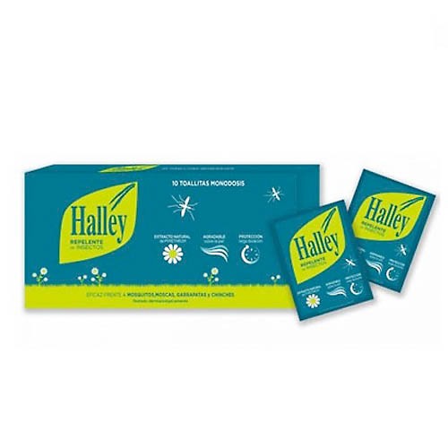 HALLEY REPELENTE INSECTOS TOALLITAS 10 U Imagen de HALLEY REPELENTE INSECTOS TOALLITAS 10 U