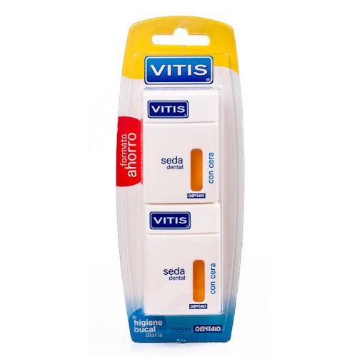 Vitis Seda dental con cera duplo Imagen de Vitis Seda dental con cera duplo
