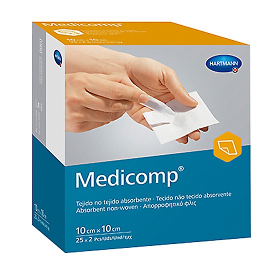 Medicomp gasa estéril 10x10cm 50u Imagen de Medicomp gasa estéril 10x10cm 50u