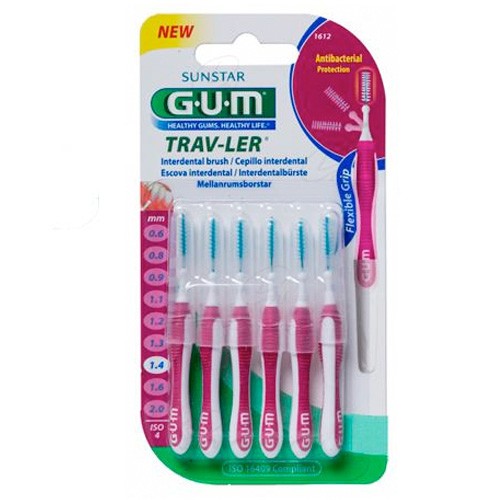GUM CEPILLO INTERDENTAL TRAVLER 1612 1,4 Imagen de GUM CEPILLO INTERDENTAL TRAVLER 1612 1,4