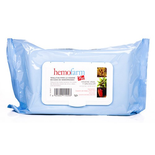 HEMOFARM PLUS TOALLITAS CON TAPA 60 UDS Imagen de HEMOFARM PLUS TOALLITAS CON TAPA 60 UDS
