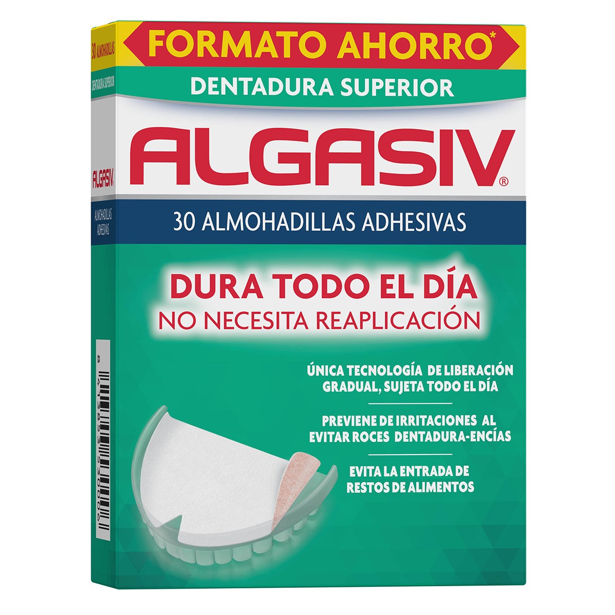 Algasiv almohadillas adhesivas dentadura superior 30uds Imagen de Algasiv almohadillas adhesivas dentadura superior 30uds
