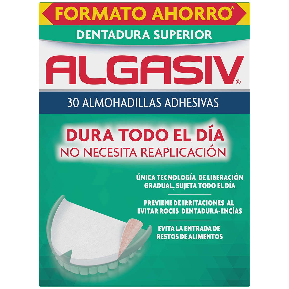 Imagen de Algasiv almohadillas adhesivas dentadura superior 30uds