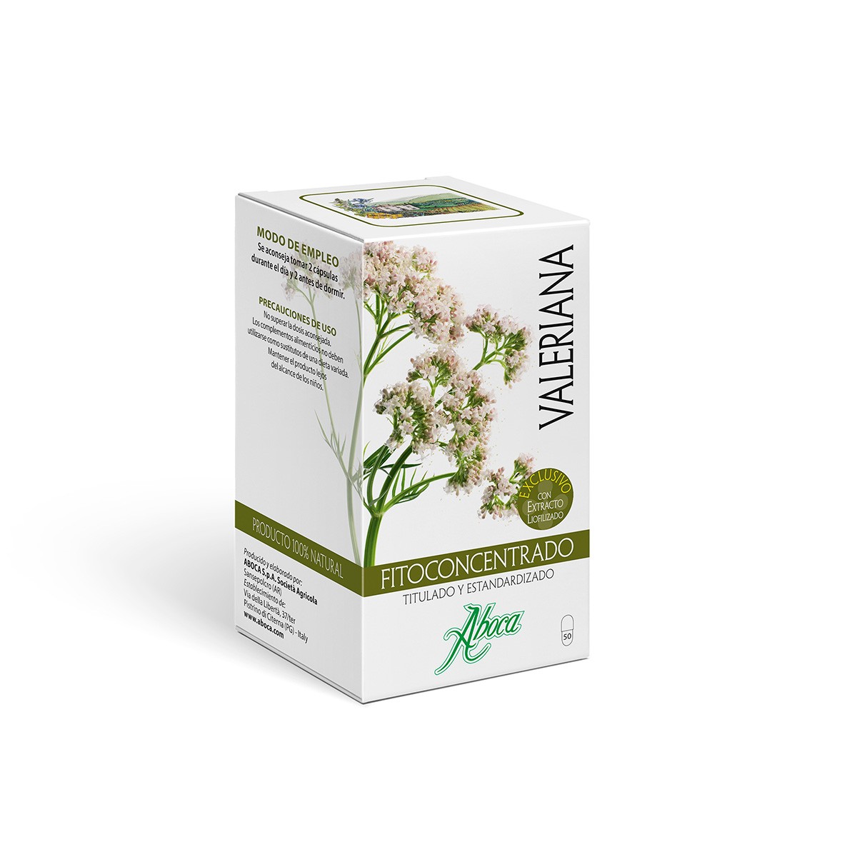 Aboca fitoconcentrado valeriana 500mg 50 cápsulas Imagen de Aboca fitoconcentrado valeriana 500mg 50 cápsulas