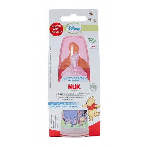 Imagen de Nuk First Choice+ Winnie the Pooh biberón de 150ml de polipropileno y látex 1u