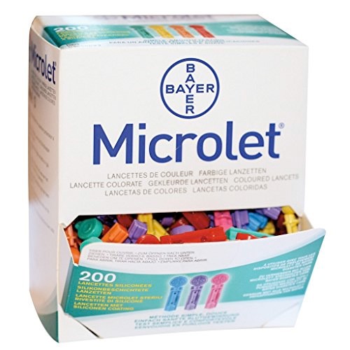 MICROLET LANCETAS COLORES 200 UND BAYER Imagen de MICROLET LANCETAS COLORES 200 UND BAYER