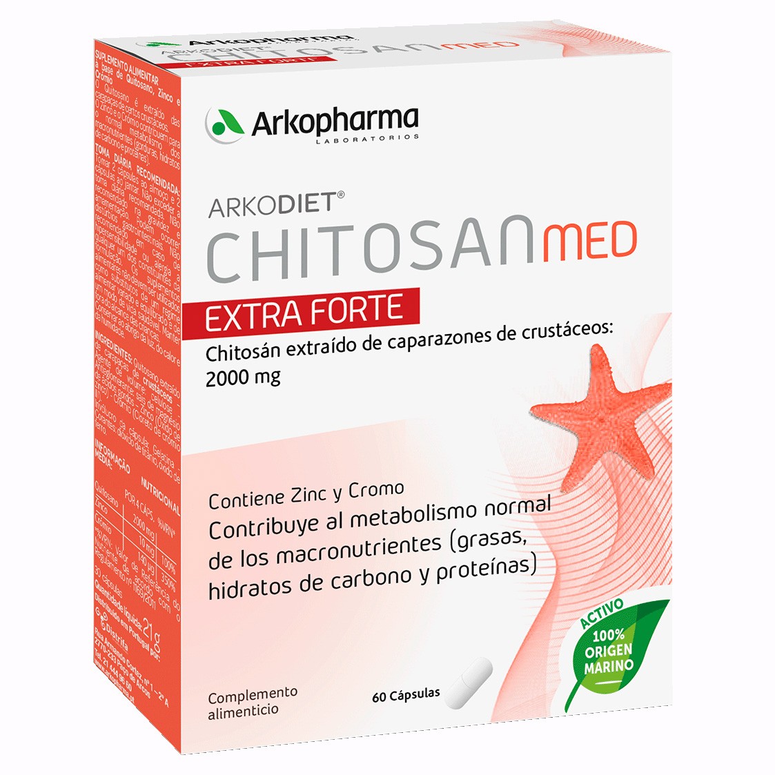 Arkodiet Chitosan extra forte 60 cápsulas Imagen de Arkodiet Chitosan extra forte 60 cápsulas