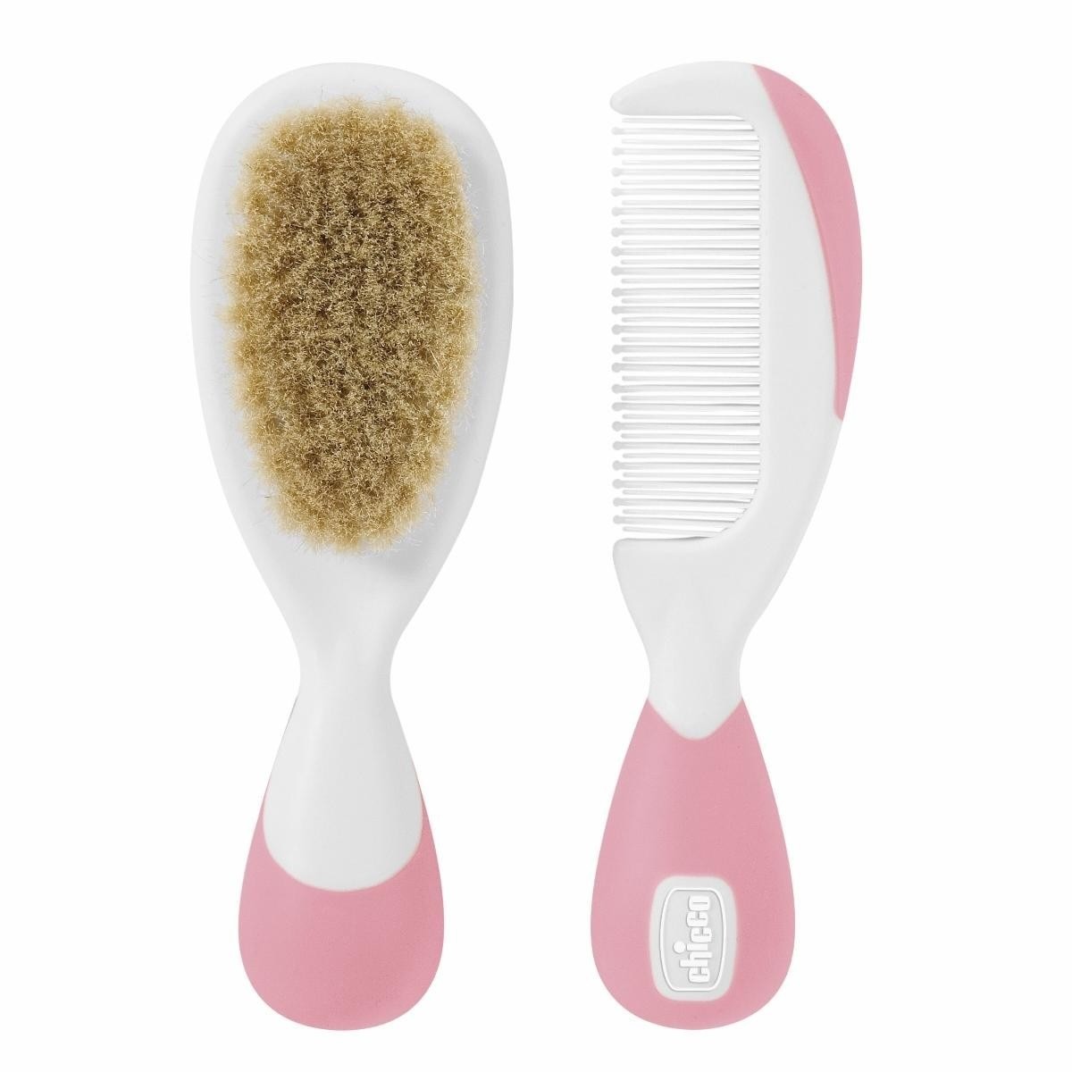 Chicco set de cepillo y peine rosa 1u Imagen de Chicco set de cepillo y peine rosa 1u