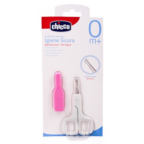 Chicco tijera borde seguridad rosa 1u Imagen de Chicco tijera borde seguridad rosa 1u