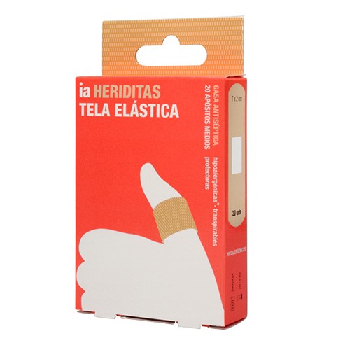Interapothek apósitos tela algodón 7x2cm 20uds Imagen de Interapothek apósitos tela algodón 7x2cm 20uds