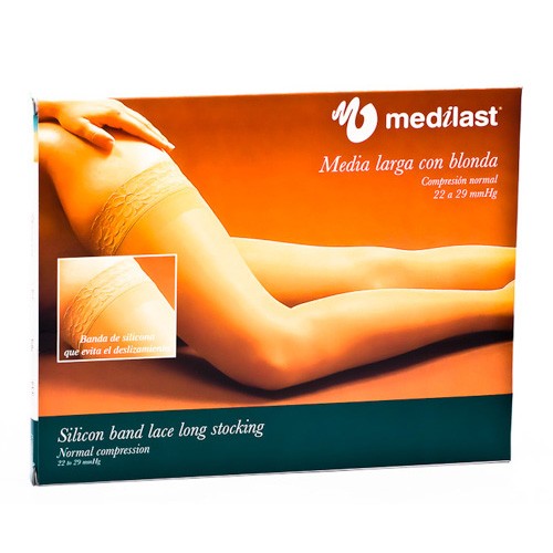 MEDIA MEDILAST LARGA BLONDA BEIGE T/G Imagen de MEDIA MEDILAST LARGA BLONDA BEIGE T/G