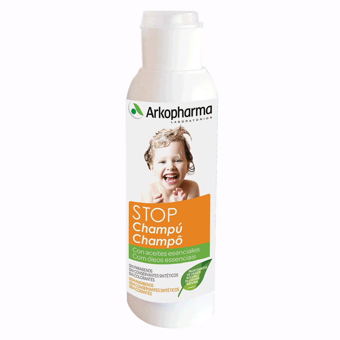 Arkopharma Stop champú aceites esenciales 125ml Imagen de Arkopharma Stop champú aceites esenciales 125ml
