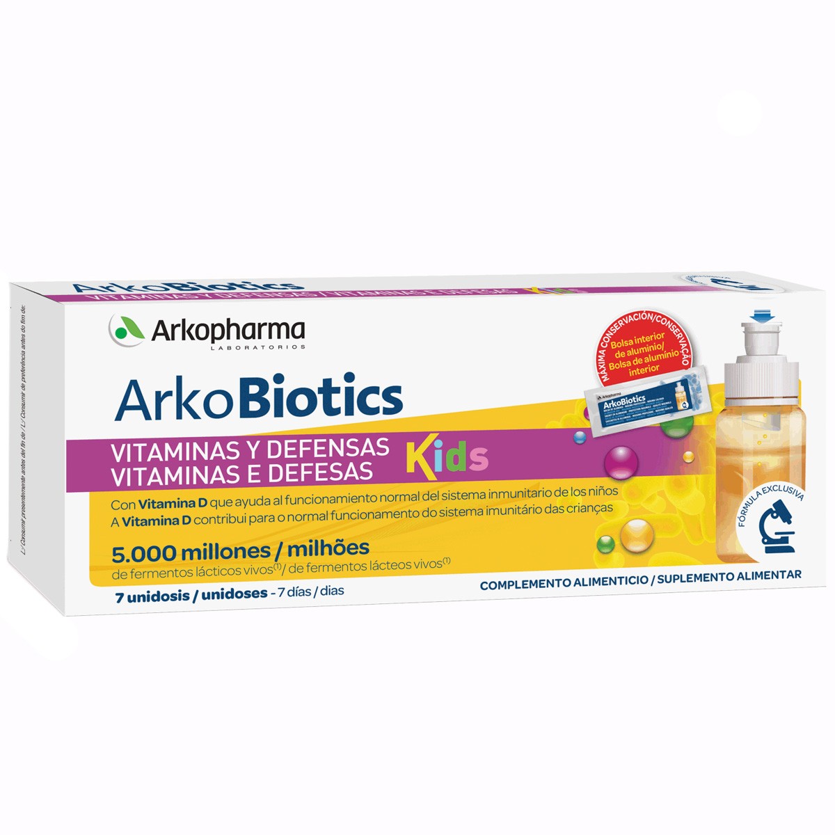 ARKOBIOTICS VIT Y DEFENSAS NIÑOS 7 DOSIS Imagen de ARKOBIOTICS VIT Y DEFENSAS NIÑOS 7 DOSIS