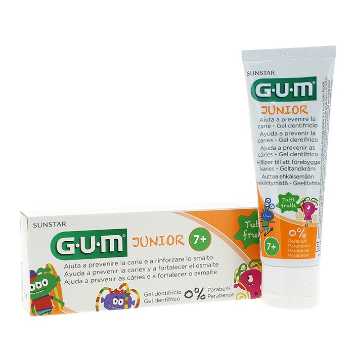 GUM JUNIOR GEL DENTAL TUTTI FRU +7A 50ML Imagen de GUM JUNIOR GEL DENTAL TUTTI FRU +7A 50ML