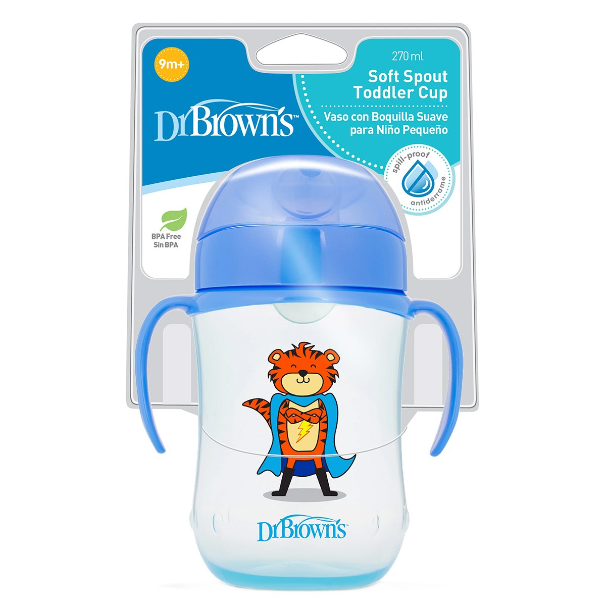 Dr.Brown's vaso de transición boquilla suave 270ml Imagen de Dr.Brown's vaso de transición boquilla suave 270ml