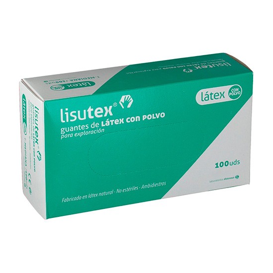 GUANTES LISUTEX LATEX EXPLOR. T/M 100U Imagen de GUANTES LISUTEX LATEX EXPLOR. T/M 100U