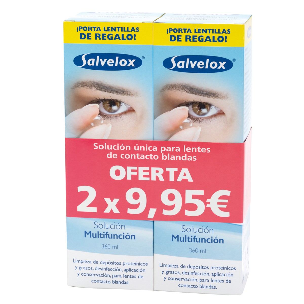 Salvelox solución multifuncion 2x360ml Imagen de Salvelox solución multifuncion 2x360ml