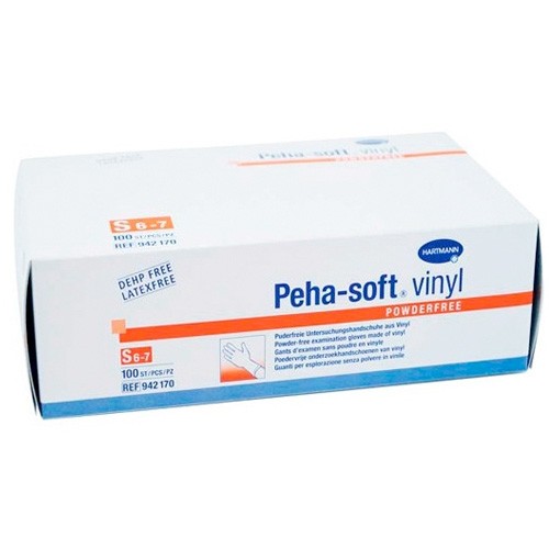 Peha-Soft guantes vinilo sin polvo T-L 100u Imagen de Peha-Soft guantes vinilo sin polvo T-L 100u