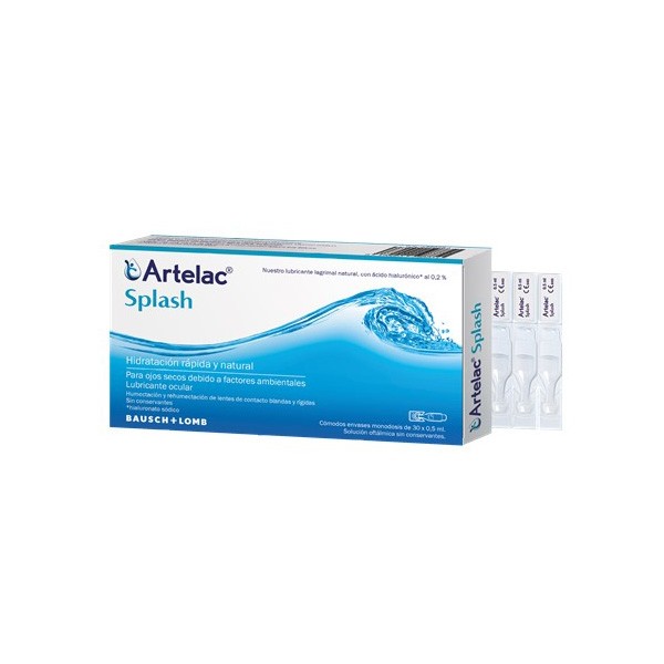 Artelac Splash colirio ojo seco 30 monodosis 10x0,5ml Imagen de Artelac Splash colirio ojo seco 30 monodosis 10x0,5ml