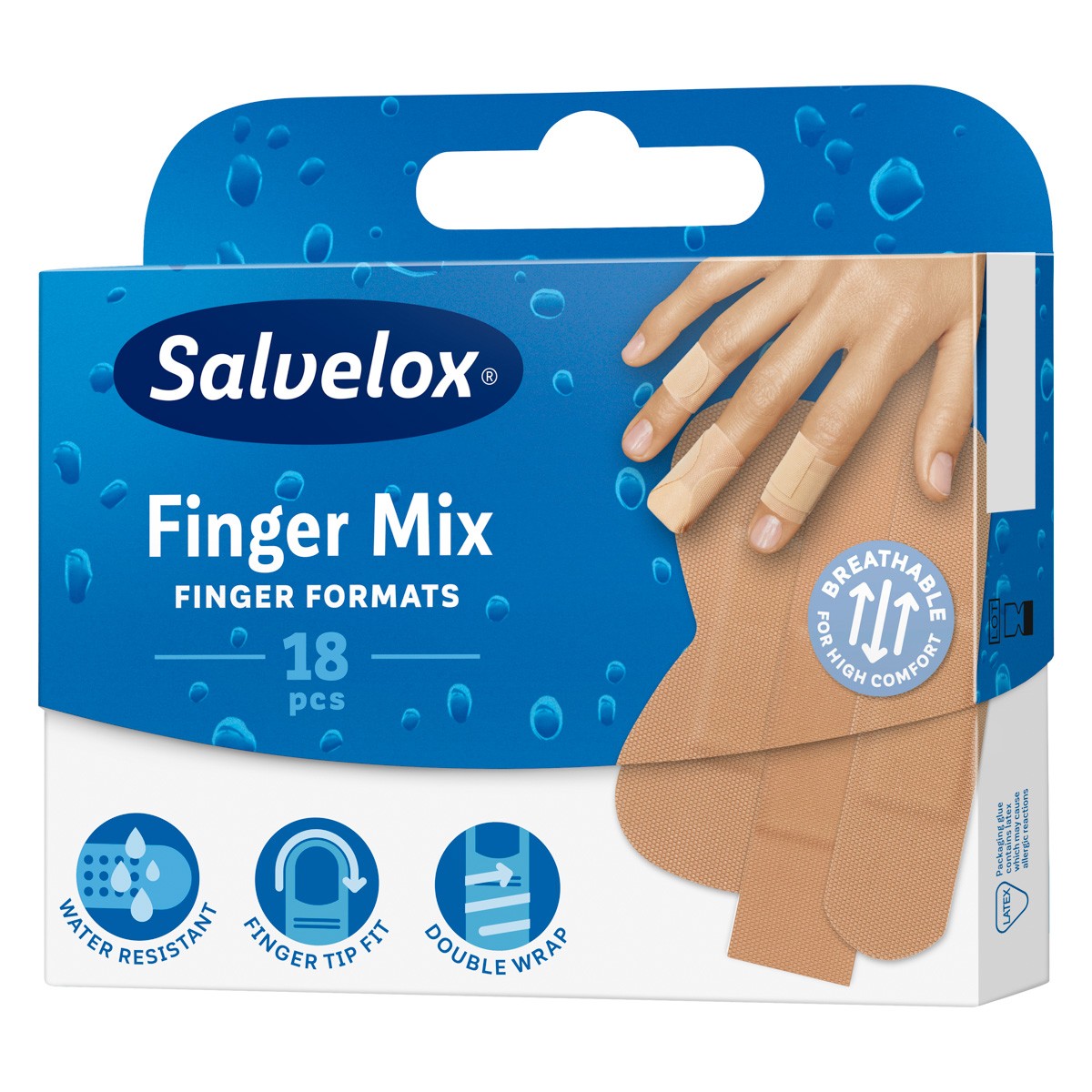 SALVELOX APOSITO ADHES FINGER MIXED 18U. Imagen de SALVELOX APOSITO ADHES FINGER MIXED 18U.