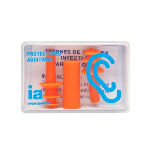 Interapothek tapones de oídos de silicona para adultos 2uds Imagen de Interapothek tapones de oídos de silicona para adultos 2uds