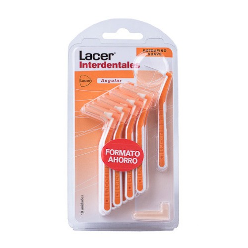 Lacer Cepillo interdental angular suave extrafino 10u Imagen de Lacer Cepillo interdental angular suave extrafino 10u