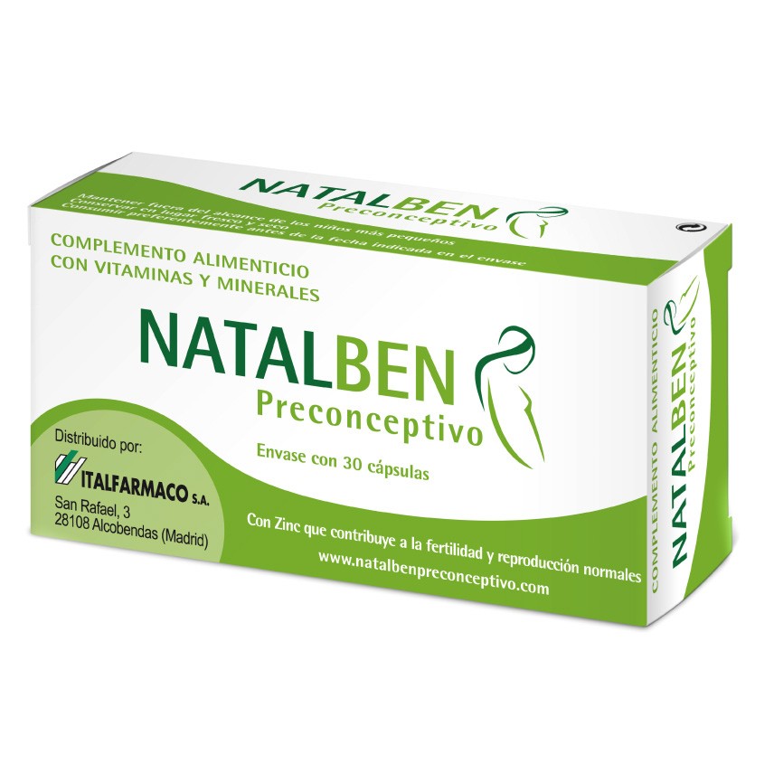 Natalben preconceptivo 30 cápsulas Imagen de Natalben preconceptivo 30 cápsulas