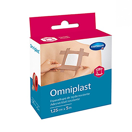 Omniplast esparadrapo tela rosa 5mx1,25cm Imagen de Omniplast esparadrapo tela rosa 5mx1,25cm