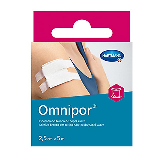 Omnipor esparadrapo papel 5mx2,5cm Imagen de Omnipor esparadrapo papel 5mx2,5cm