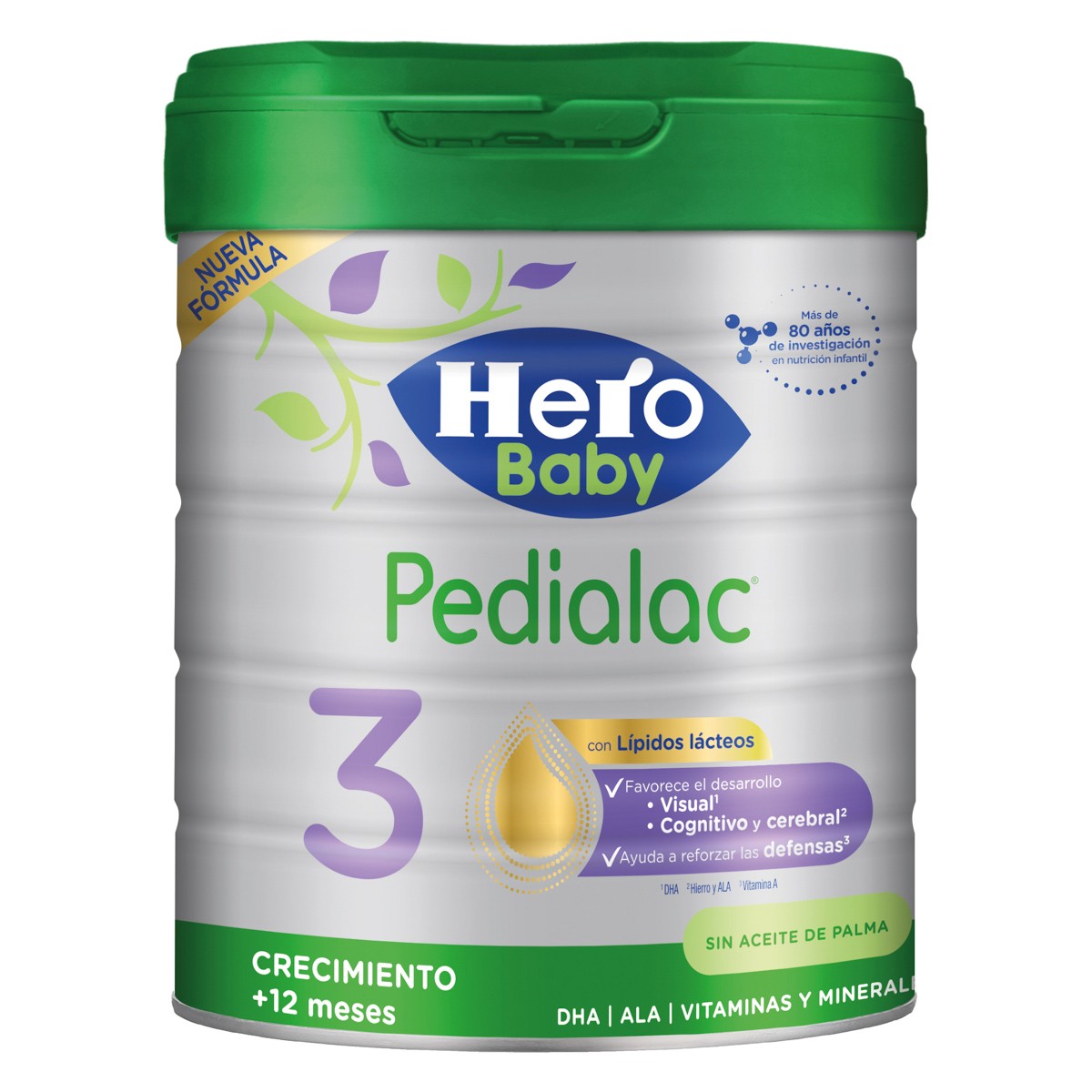 Hero Baby Pedialac 3 leche de crecimiento 800g Imagen de Hero Baby Pedialac 3 leche de crecimiento 800g