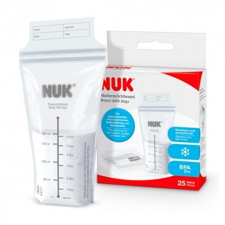 Nuk Bolsas de leche materna 25u Imagen de Nuk Bolsas de leche materna 25u