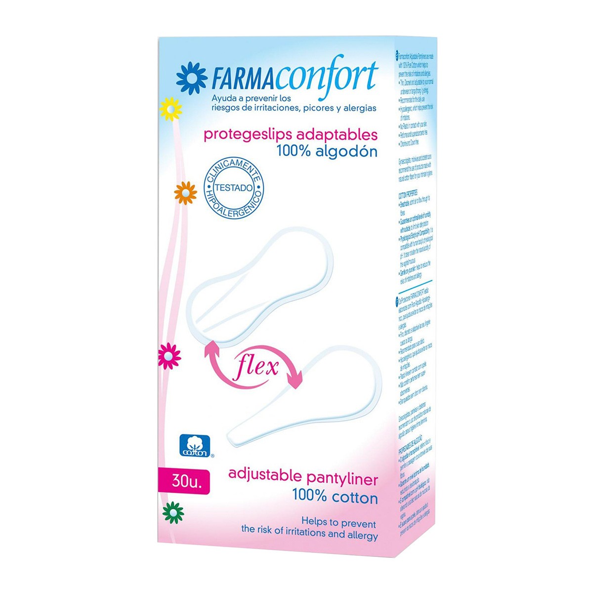 Farmaconfort Flex protegeslips adaptables 30u Imagen de Farmaconfort Flex protegeslips adaptables 30u