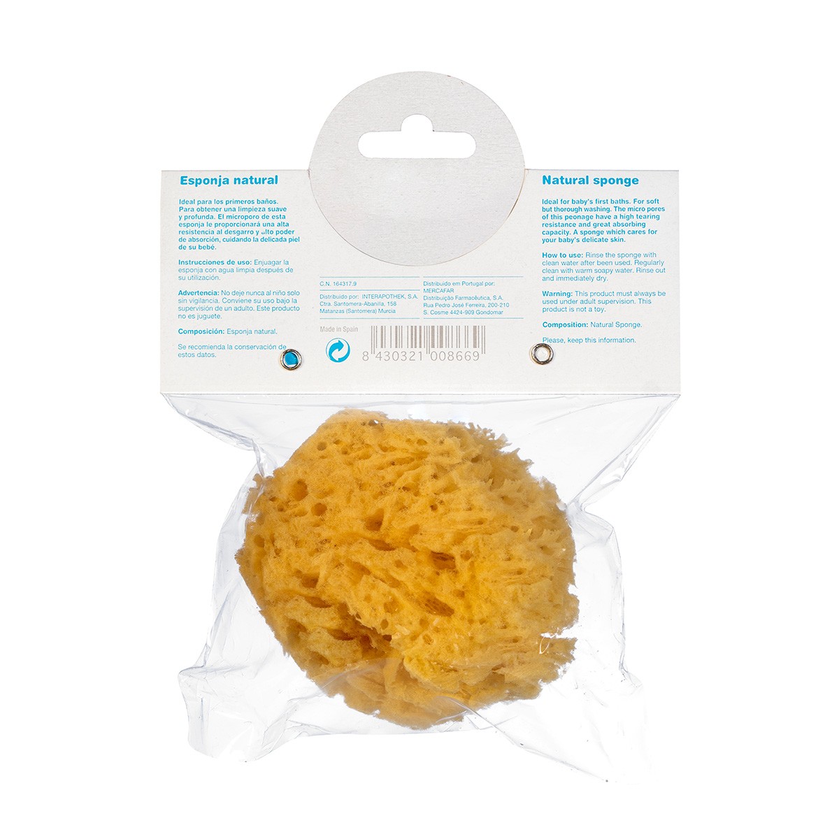 Imagen de Interapothek esponja natural baby