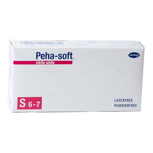 Peha-Soft Guantes Nitrilo Blanco Talla S 100u Imagen de Peha-Soft Guantes Nitrilo Blanco Talla S 100u