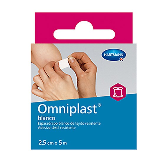 Omniplast tela blanco 5x2,5cm Imagen de Omniplast tela blanco 5x2,5cm