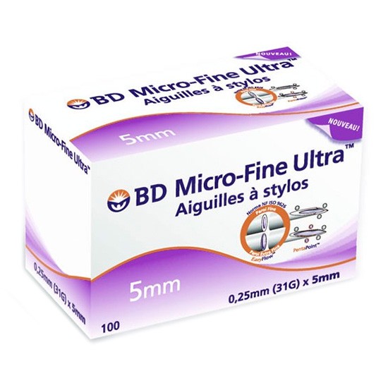 BD microfine tw 0,25 x 5mm 100uds R.320212 Imagen de BD microfine tw 0,25 x 5mm 100uds R.320212