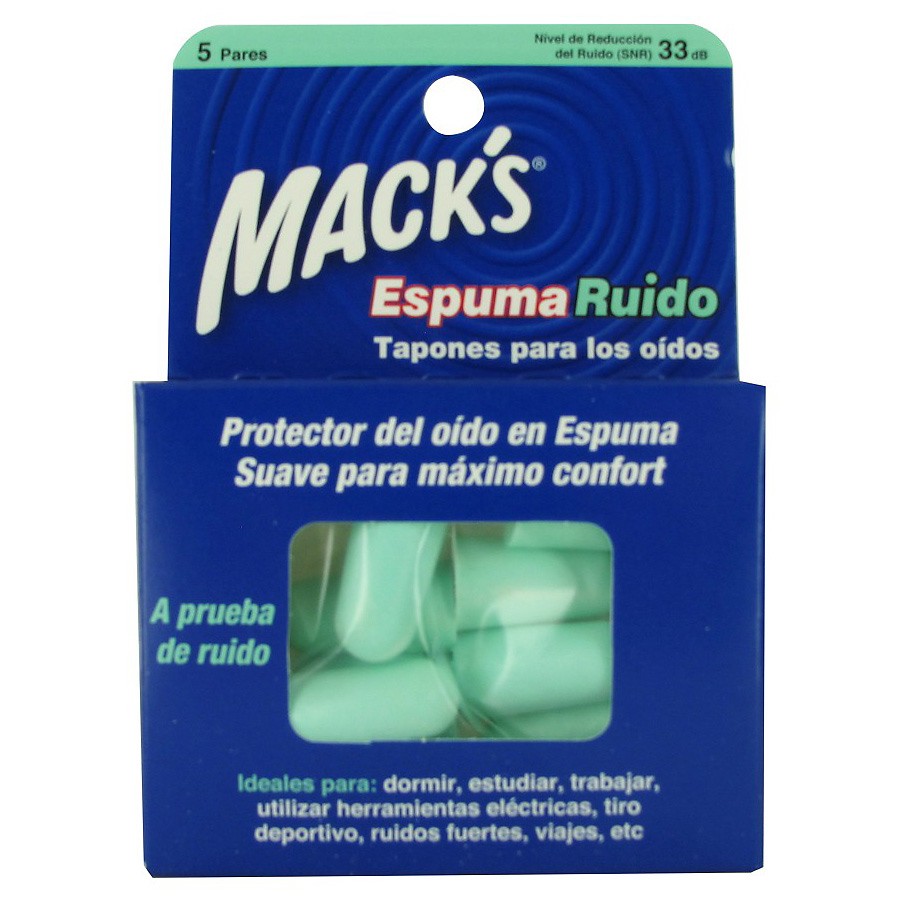 Mack´s tapones espuma ruido 5 par Imagen de Mack´s tapones espuma ruido 5 par